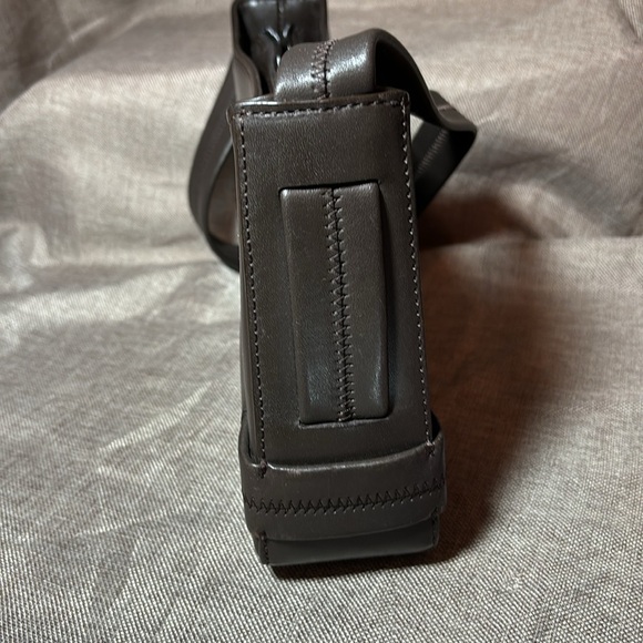 Cole Haan Structured Shoulder Dark Brown Leather Bag - Picture 6 of 13